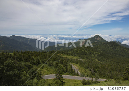 風景　滋賀草津道路　志賀高原　南アルプス　絶景 81086787