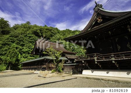 吉備津彦神社 渡殿と本殿 岡山県岡山市 吉備津彦神社 渡殿と本殿 岡山県岡山市 81092619
