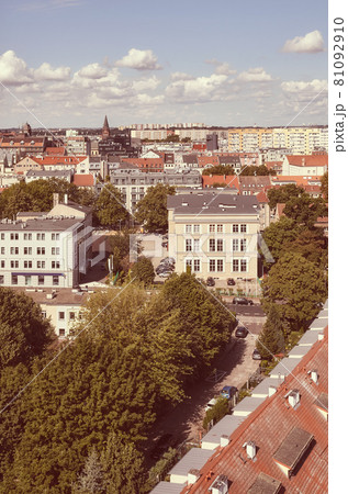 Downtown Szczecin, retro toning applied, Poland. Downtown Szczecin, retro toning applied, Poland. 81092910