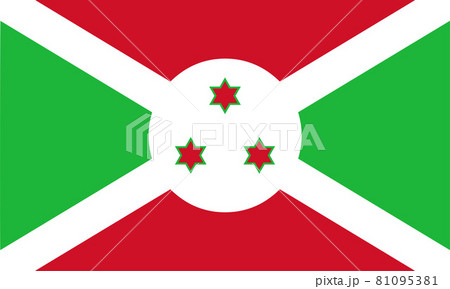 National Burundi flag, official colors and proportion correctly. National Burundi flag.