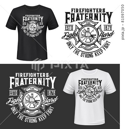Fire department vintage emblem t-shirt print 81097050