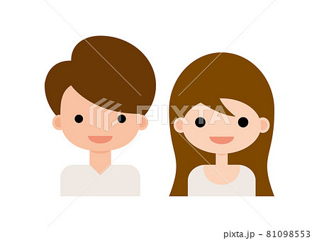シンプルなカップルのイラスト 81098553