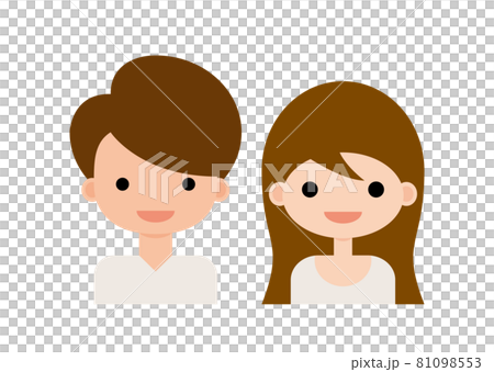 シンプルなカップルのイラスト 81098553