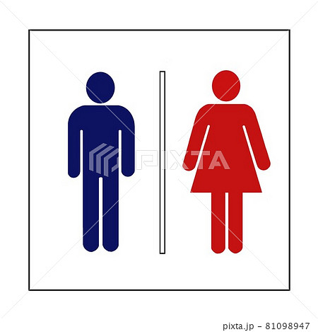 男女トイレステッカー6 81098947