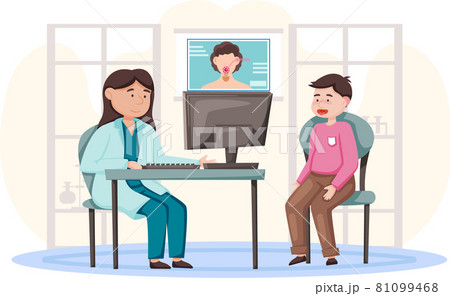 Otology doctor with patient. Otorhinolaryngology healthcare medicine or otolaryngology diseases Otology doctor with patient. Otorhinolaryngology healthcare medicine or otolaryngology diseases 81099468