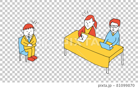 Image illustration of job hunting interview 81099870