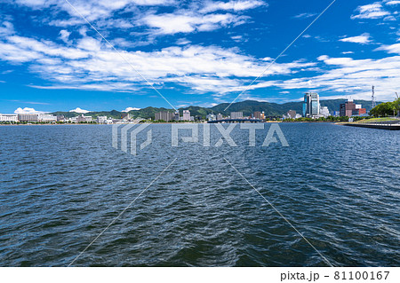 《島根県》宍道湖・松江市中心街 《島根県》宍道湖・松江市中心街 81100167