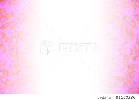 モミジと雲龍和紙/小 桃色 中央から左右に濃くなるグラデーション 背景素材 横 他色有 81100336