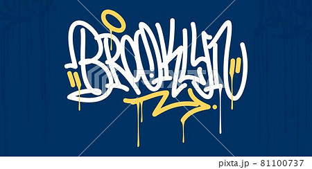 Abstract Hip Hop Hand Written Urban Street Art Graffiti Style Word Brooklin Vector Illustration Art Abstract Hip Hop Hand Written Urban Street Art Graffiti Style Word Brooklin Vector Illustration Art 81100737