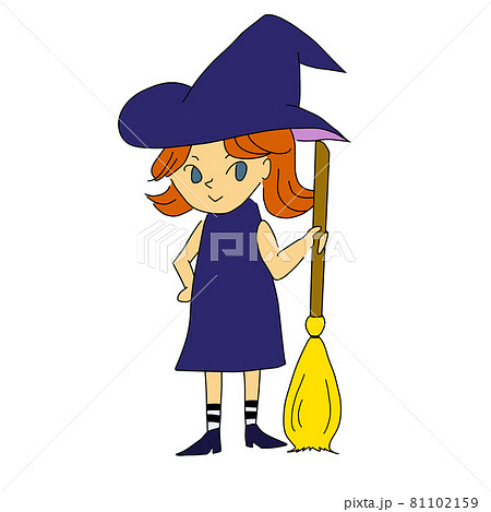 魔法使いの女の子 のイラスト素材