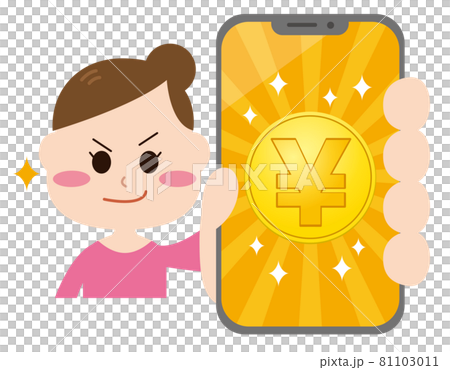 一位女士在智能手機上展示電子商務 一位女士在智能手機上展示電子商務 81103011