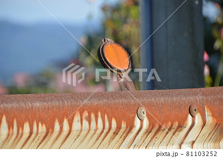 錆びたガードレール（佐渡島／新潟県佐渡市） 81103252