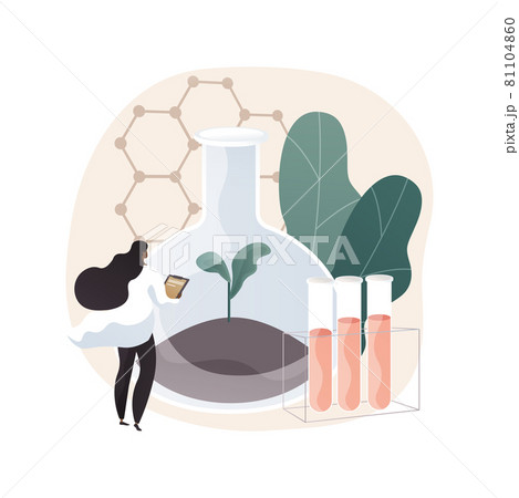 Soil chemistry abstract concept vector illustration. 81104860