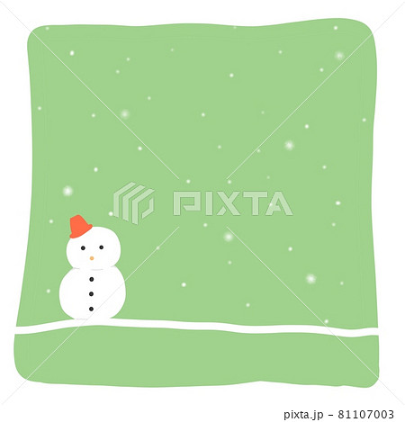 雪だるまの背景イラストのイラスト素材