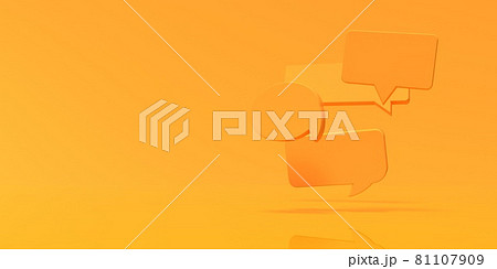 Floating speech bubbles - 3D render 81107909