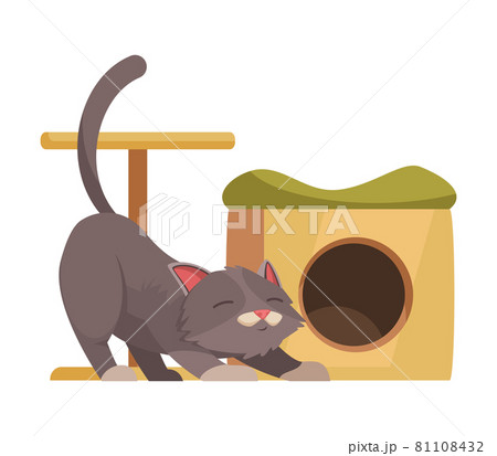 Cartoon Cat Illustrationのイラスト素材
