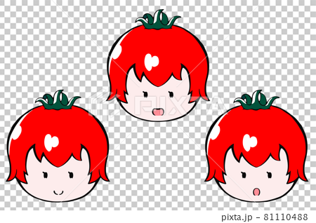 Cute Tomato Character Illustration Stock Illustration