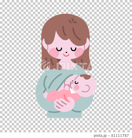 Breastfeeding mom and baby 81111787