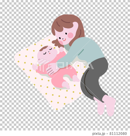 Mom B who puts the baby to sleep and smiles Mom B who puts the baby to sleep and smiles 81112080