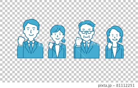 Guts pose office worker illustration 81112251