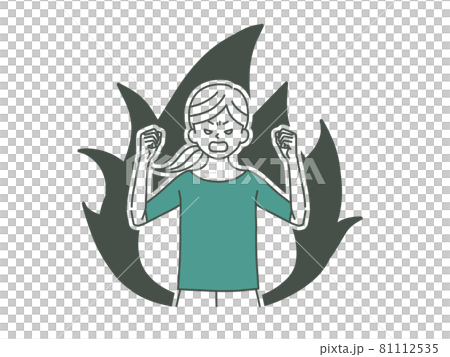 Women who are furious or burning fighting spirit-2 colors Women who are furious or burning fighting spirit-2 colors 81112535