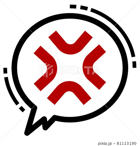 怒りマークの吹き出し 81113190