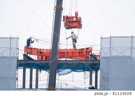 タワークレーン設置工事 ラチスジブ トラス構造ジブ 高層ビル タワークレーン設置工事 ラチスジブ トラス構造ジブ 高層ビル 81114028