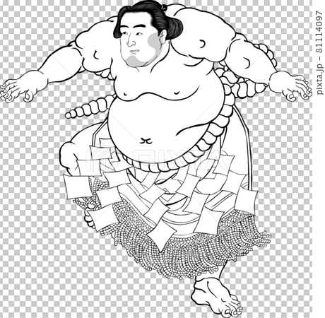 浮世絵　相撲取り　その35 81114097