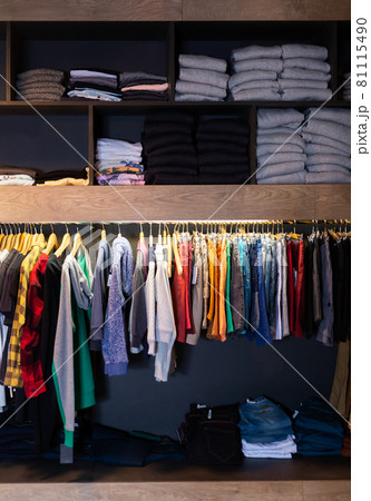 Casual men clothes in apparel store Casual men clothes in apparel store 81115490