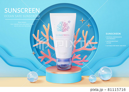 3d ocean eco friendly cosmetic ad 81115716
