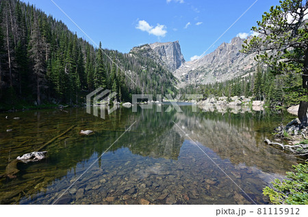 Dream Lake in Rocky Mountain National Park, Colorado in summer. Dream Lake in Rocky Mountain National Park, Colorado in summer. 81115912