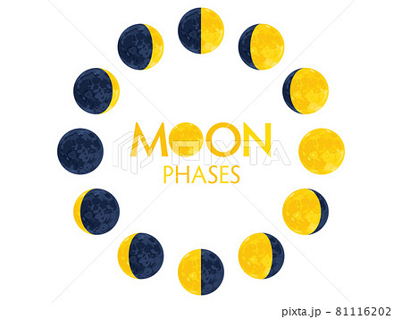 月の満ち欠けのイラスト素材 [81116202] - PIXTA