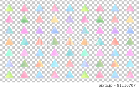 Dot pattern (pale tone) triangular pattern drawn in watercolor 81116707