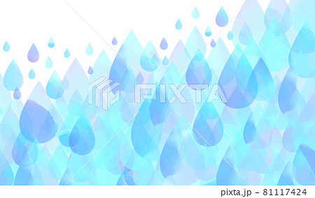 水彩で描いた雫背景 水彩で描いた雫背景 81117424