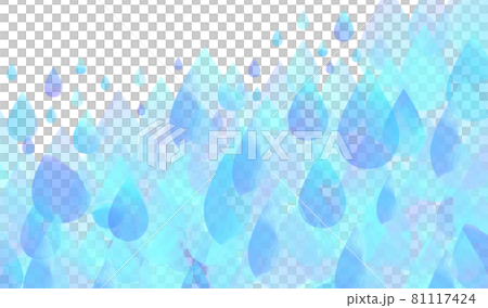 水彩で描いた雫背景 水彩で描いた雫背景 81117424