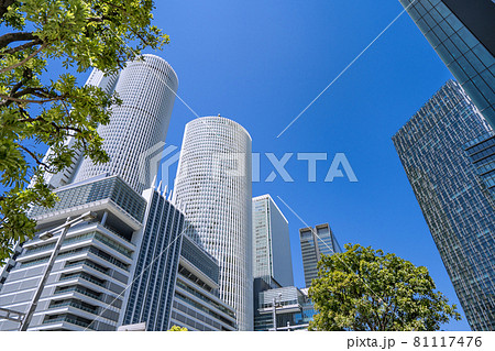 名古屋都市風景 名古屋駅前 JRセントラルタワーズと大名古屋ビルヂング 名古屋都市風景 名古屋駅前 JRセントラルタワーズと大名古屋ビルヂング 81117476