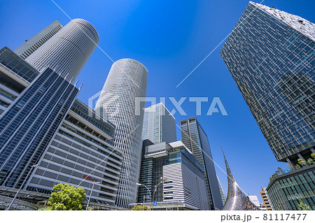 名古屋都市風景 名古屋駅前 JRセントラルタワーズと大名古屋ビルヂング 名古屋都市風景 名古屋駅前 JRセントラルタワーズと大名古屋ビルヂング 81117477