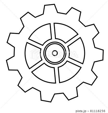 デコレーションに使える可愛い歯車のイラストのイラスト素材