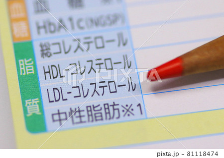 血液検査報告（LDL・悪玉コレステロール） 81118474