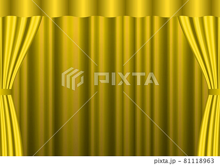 金色の劇場幕の背景素材 no.03 金色の劇場幕の背景素材 no.03 81118963