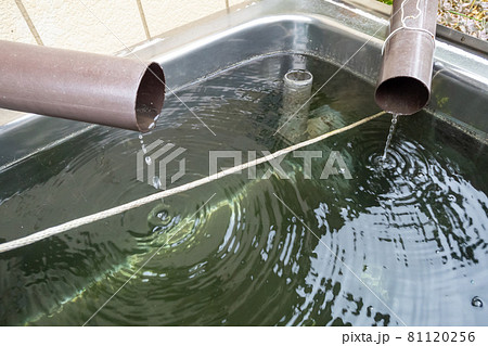 雨水を使わなくなった浴槽に貯める 81120256