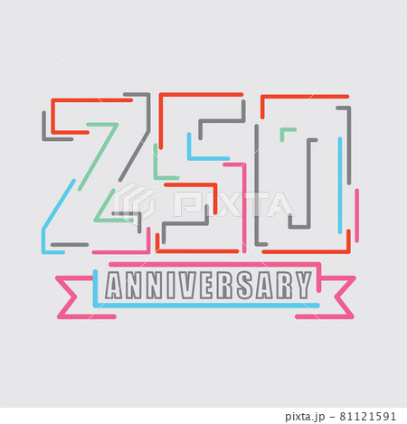 250th Years Anniversary Logo Birthday Celebration Abstract Design Vector Illustration. 250th Years Anniversary Logo Birthday Celebration Abstract Design Vector Illustration. 81121591