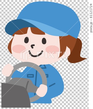 二頭身_運転をする女性 81121724