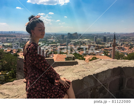 Kale castle at Ankara, Turkey is a very popular and famous place as its cityscape place with beautiful landscape view 81122080