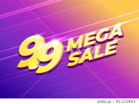 9.9 Shopping day sale poster or flyer design. 9.9 Mega sale online banner. 9.9 Shopping day sale poster or flyer design. 9.9 Mega sale online banner. 81122863