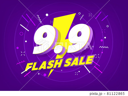 9.9 Shopping day sale poster or flyer design. 9.9 Flash sale online banner. 9.9 Shopping day sale poster or flyer design. 9.9 Flash sale online banner. 81122865