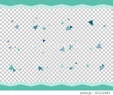 シンプルな三角形のあしらいセット　飾り　装飾　かわいい　ポップ　幾何学　パーティー　正三角形 81122883