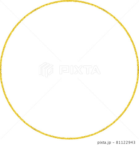 金箔ラメキラキラシンプル丸フレーム飾り枠イラスト素材 ベクター有 のイラスト素材