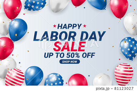 Happy USA Labor Day Sale poster background. Vector illustration Happy USA Labor Day Sale poster background. Vector illustration 81123027