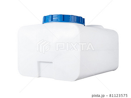 White plastic Water Tank isolated on white background 81123575